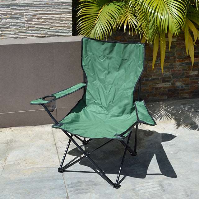 FOLDING BEACH CHAIR W/CUPHOLDER