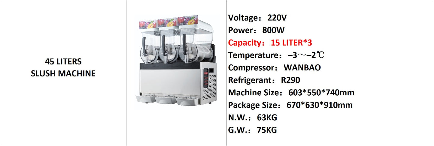 Slushy Machine 15L Tank