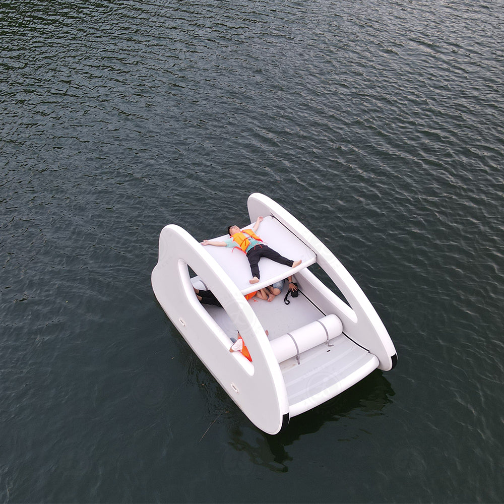 ⛵ Inflatable Catamaran with Solar Electric Motor – 4.5M