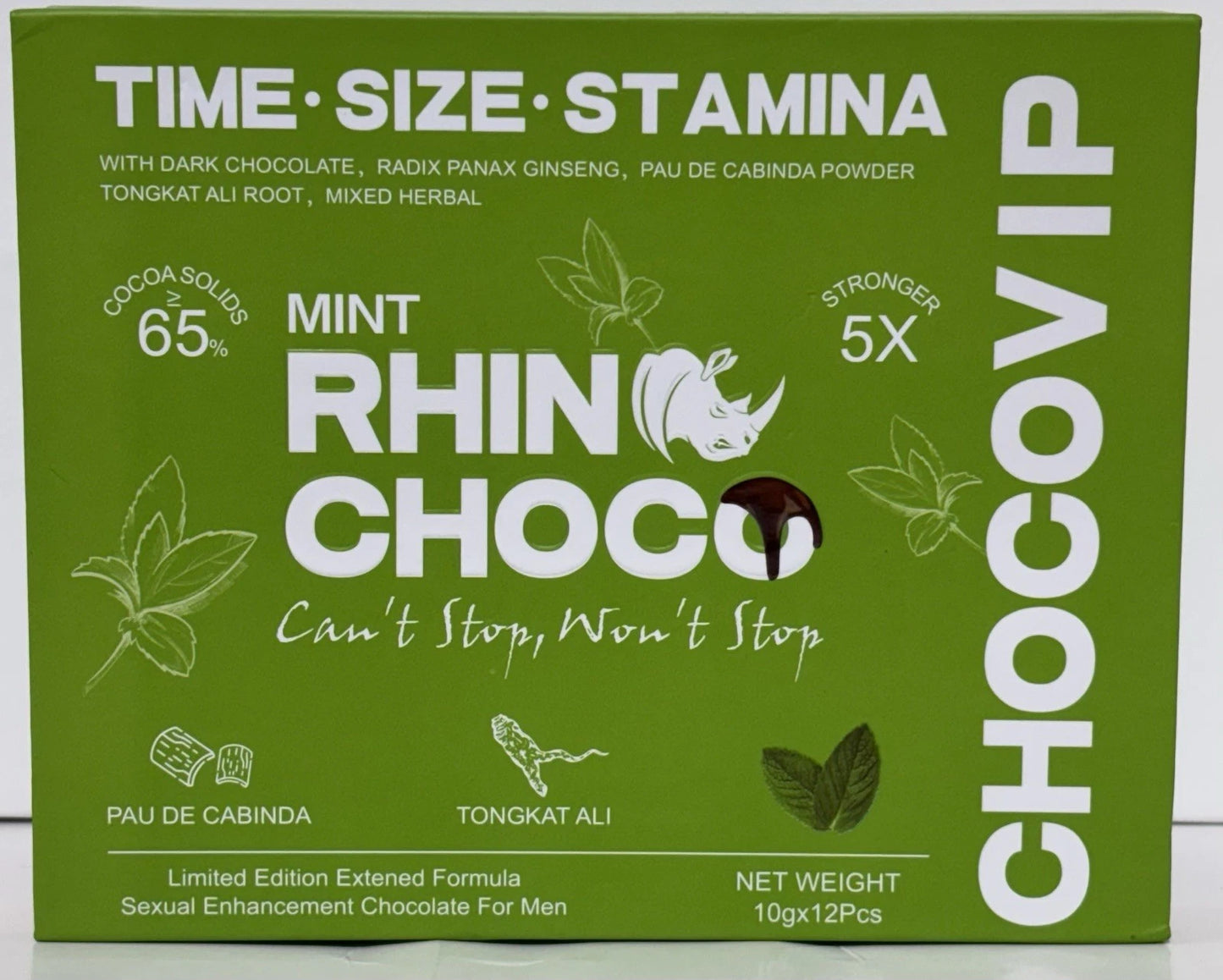 Rhino Choco for Men – 12 Pack – Premium Chocolate – Made in USA – Authentic
