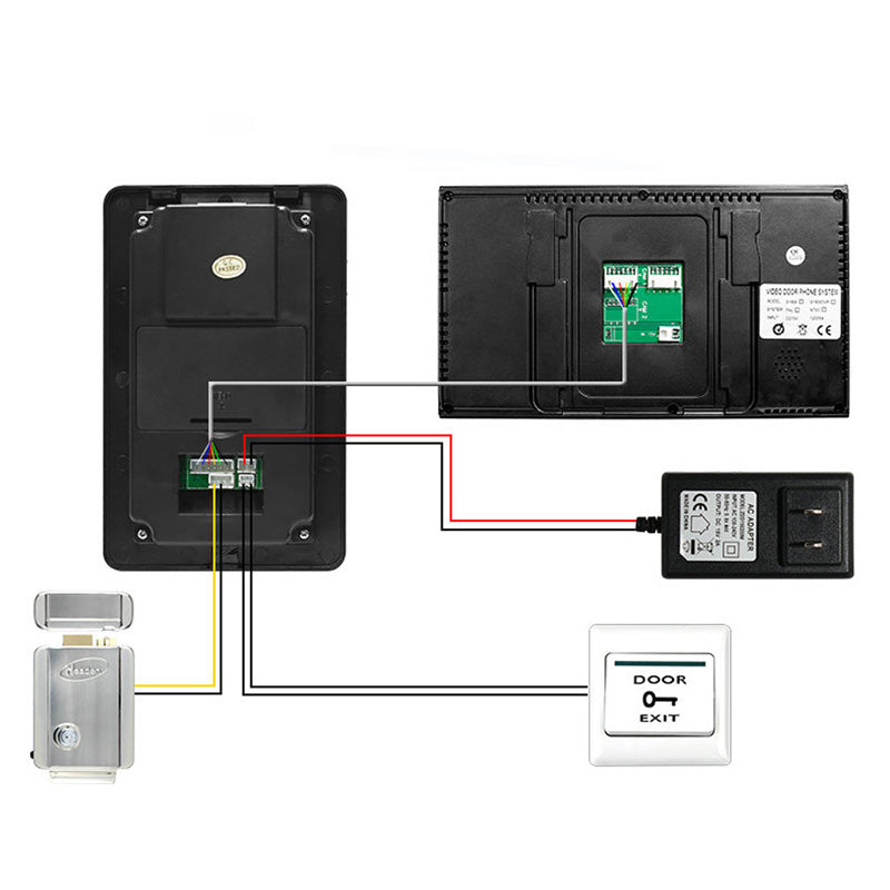 7 inch Video Intercom Access Control System With 125Khz Keyfob