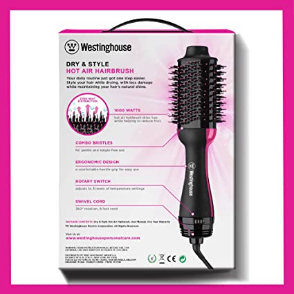 WESTINGHOUSE DRY & STYLE HOT AIR HAIR BRUSH