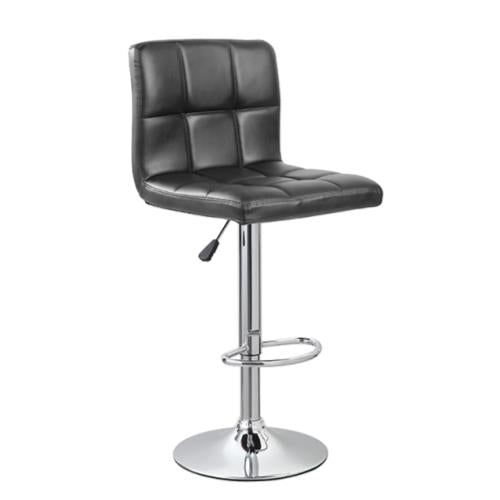 BLACK PU LEATHER BARSTOOL SWIVEL