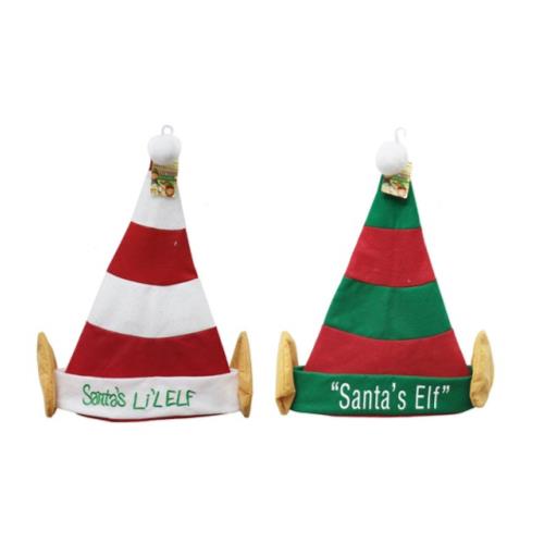 ELF HAT W/DECO EARS 2ASST