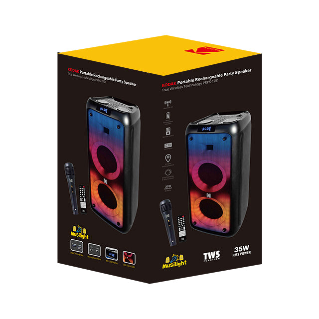 KODAK 5.5" DOUBLE SPEAKER W/2" TWEETER, BT, USB, RADIO