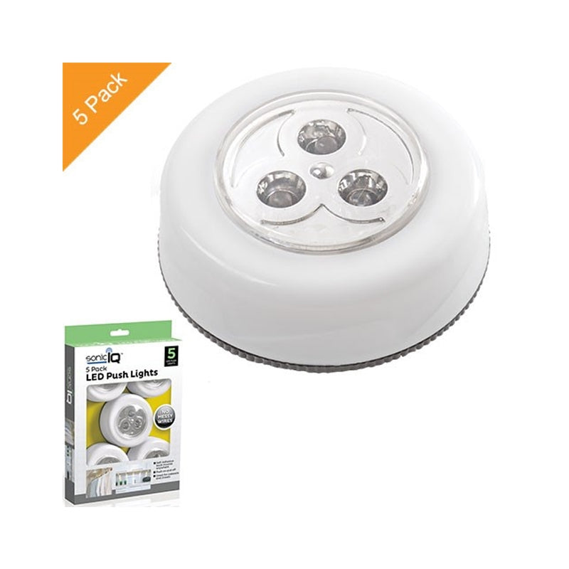 SONICIQ LED PUSH LIGHTS 5 PACK