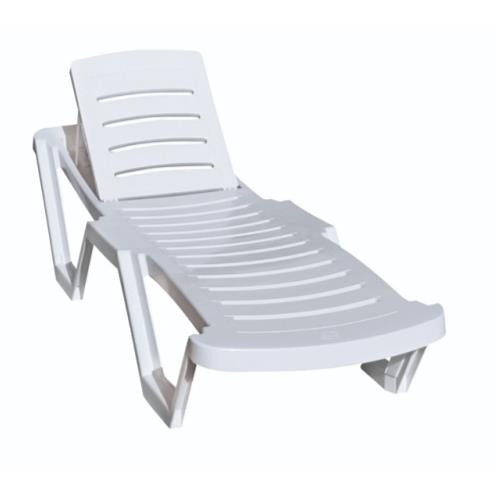 PLASTIC CAPISSI SUN BED WHITE