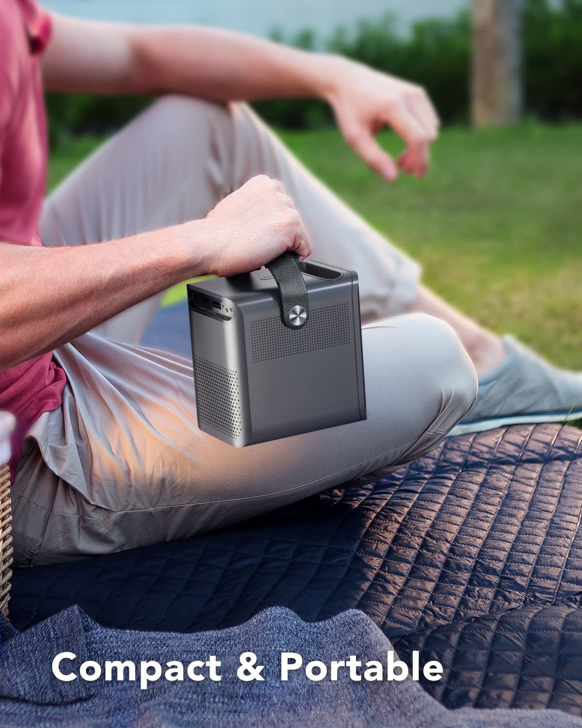 Portable Projector Native 1080p 4K Supported, 2.4G/5G WiFi Projector, 9000Lumens, 4D Keystone Correction, Zoom, 120" Big Screen Home Theater Projector Compatible with HDMI, USB, TV Stick