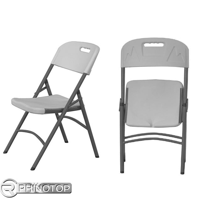 RHINOTOP H/DUTY FOLDING CHAIR HDPE OFF WHITE