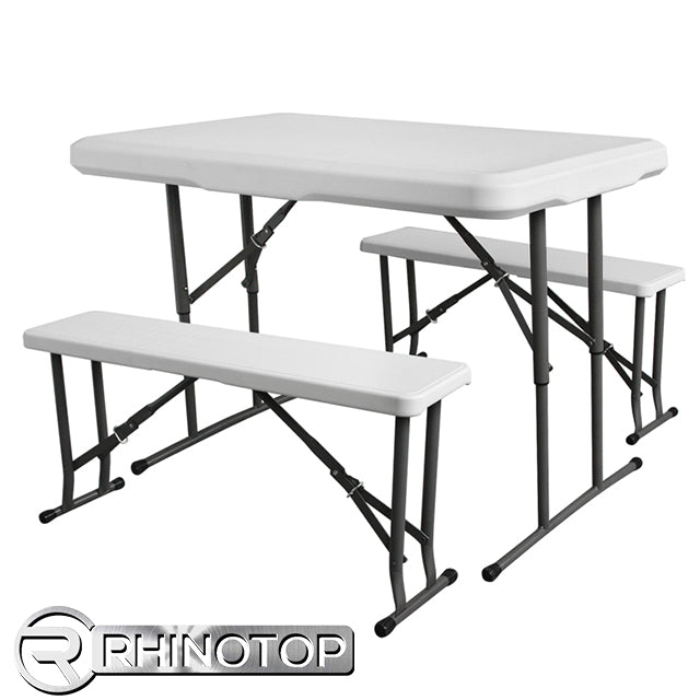 RHINOTOP H/Duty Picnic Table Set HDPE 42"x25"x30"