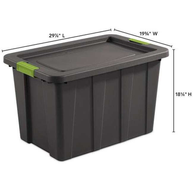 STERILITE 30GAL LATCH TUFF TOTE GRAY LID & BASE