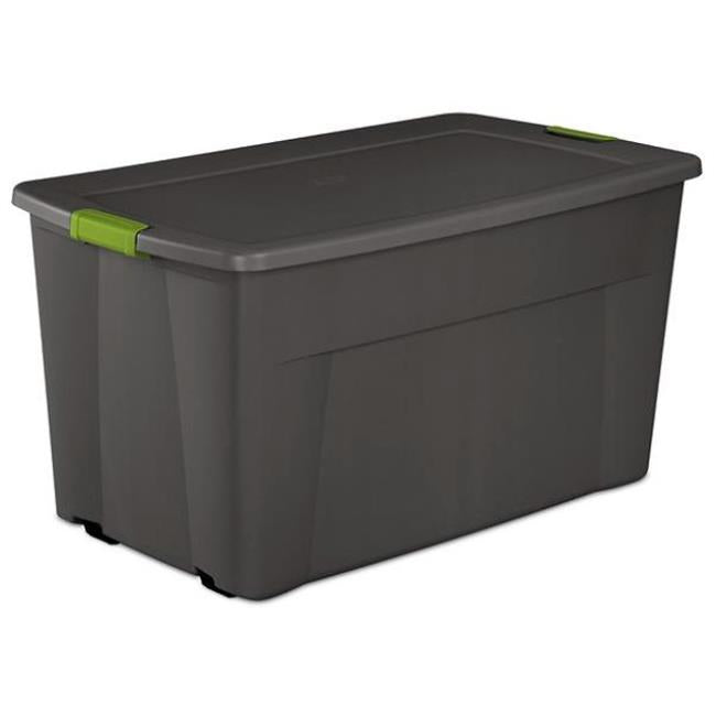 STERILITE 45GAL WHEELED LATCH TOTE GRAY LID & BASE