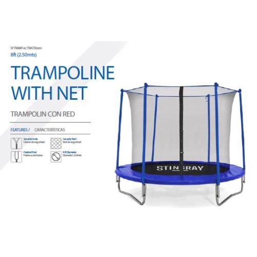 STINGRAY 8FT TRAMPOLINE WITH NET