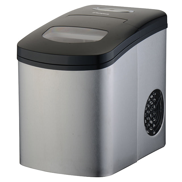 WESTINGHOUSE 1.5L PORTABLE ICE MAKER S/STEEL W/BLACK LID