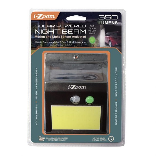 IZOOM SOLAR POWERED NIGHT BEAM MOTION & LIGHT SENSOR