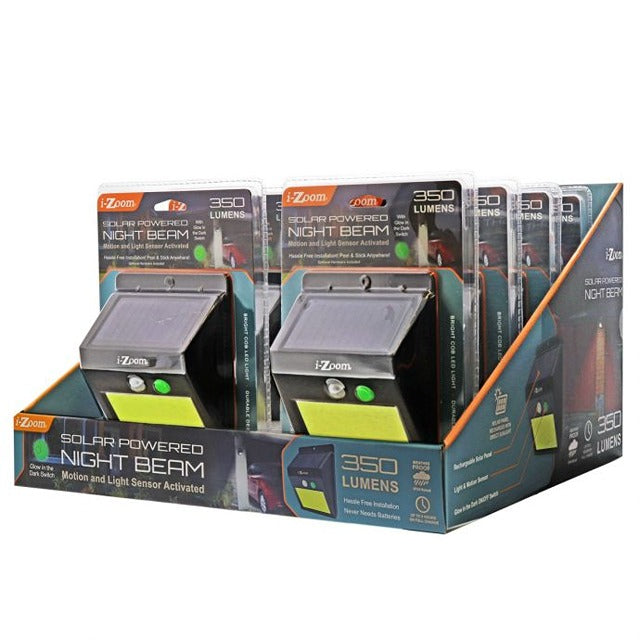 IZOOM SOLAR POWERED NIGHT BEAM MOTION & LIGHT SENSOR