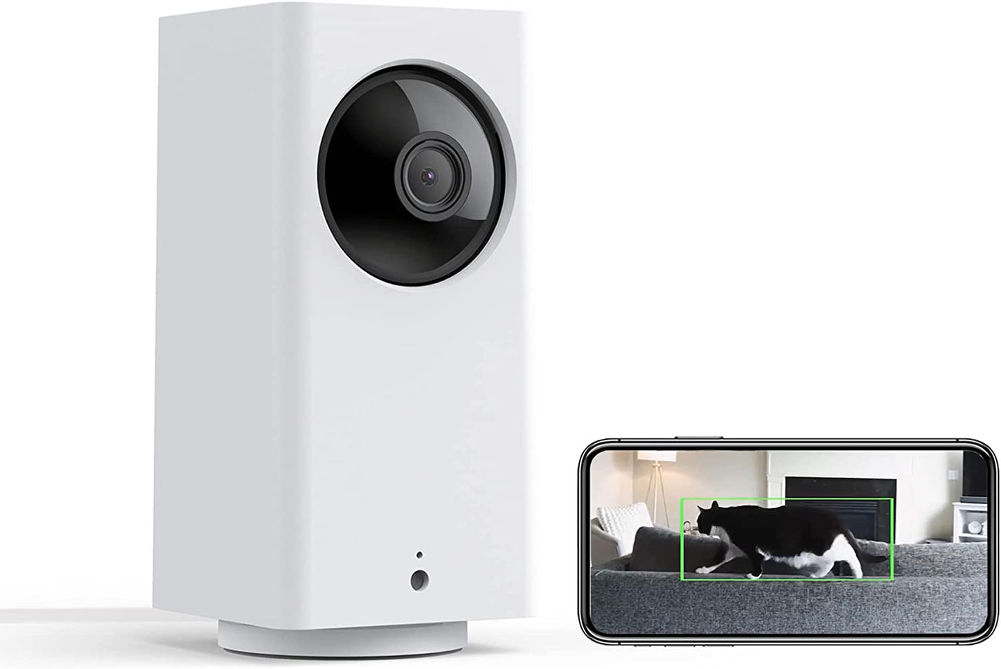 WYZE Cam 360° Pet Camera with Phone APP 2.4GHz WiFi Plug-in PTZ Indoor Smart Security Camera for Dogs Cats Baby Elderly Monitoring, Works with Alexa