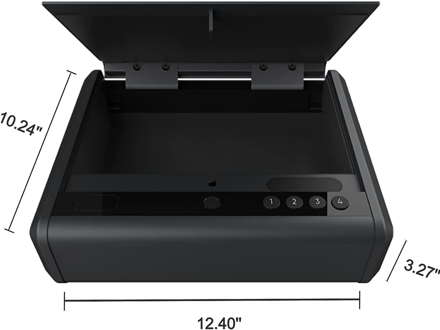 WYZE Gun Safe with Instant Fingerprint, Backlit Keypad, App Unlock, Physical Key. Smart Features with Simple Secure App, Track Usage , Interior LED,12-months Monitor Battery Life, 195 Cubic , Black