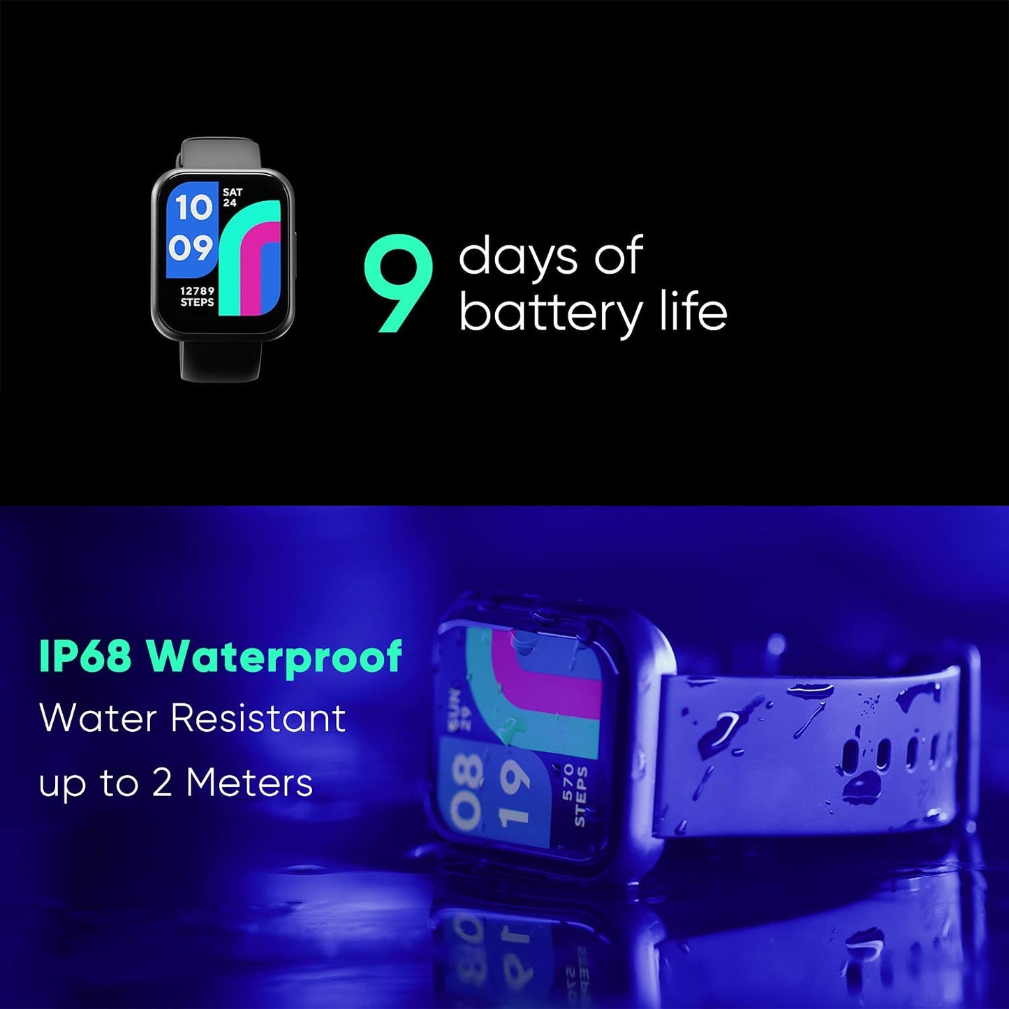 WYZE Smart Watch, 1.75"(47mm)Aluminum Smartwatch for Android Phones and iOS Phones IP68 Waterproof Fitness Tracker with Heart Rate/Blood Oxygen/Sleep/ Menstrual Monitor Digital Watch for Women and Men