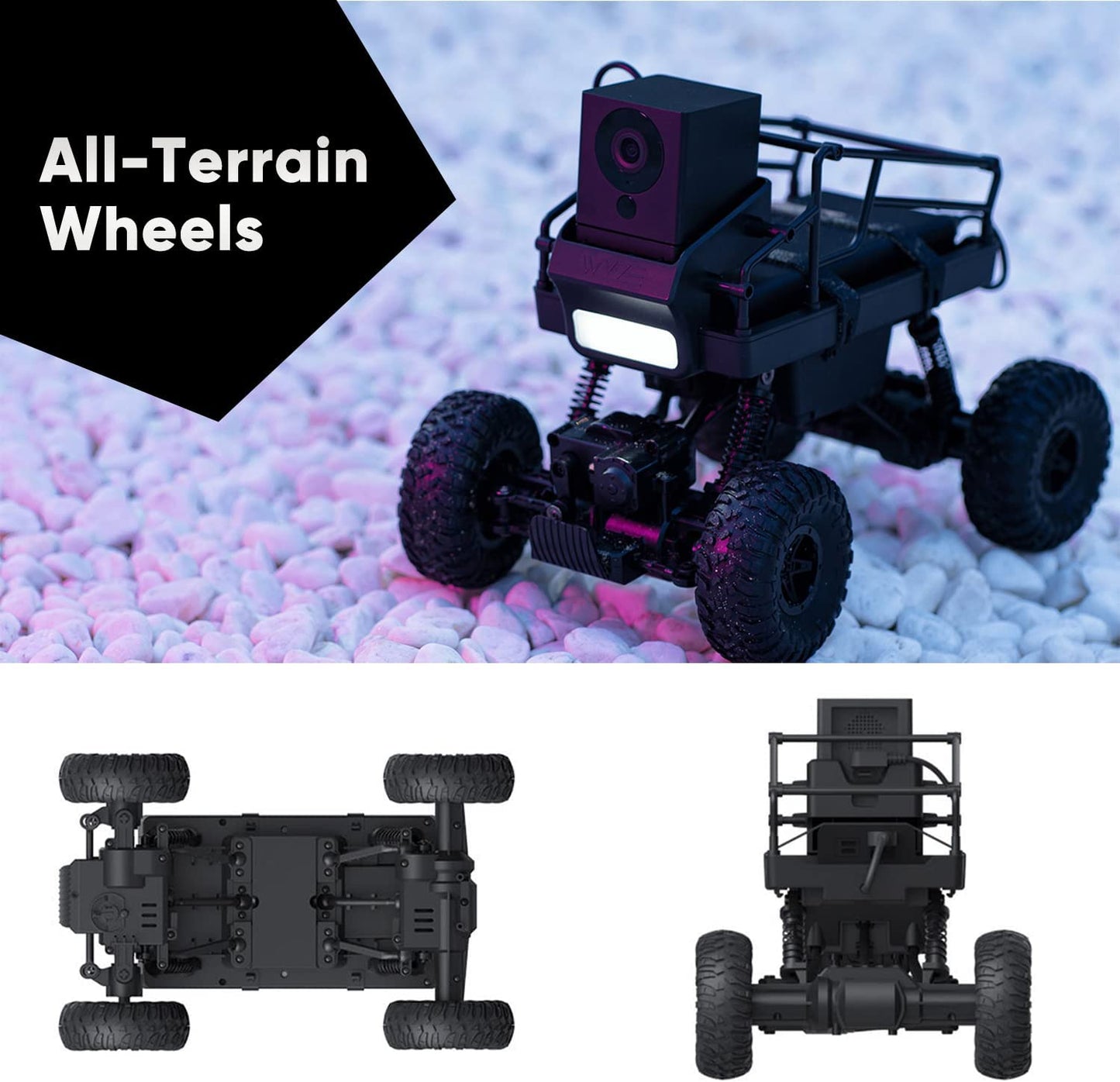 Wyze Car, RC Car Remote Control Car for Adults with 1080p Full HD FPV WiFi Camera, 2.4Ghz All-Wheel Drive Off-Road Trucks with LED Headlights, Two Battery Modes for 2-Hour Play