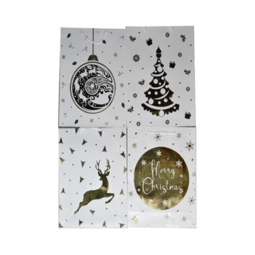 4-PACK XMAS GIFT BAG ASST 26x32x10CM