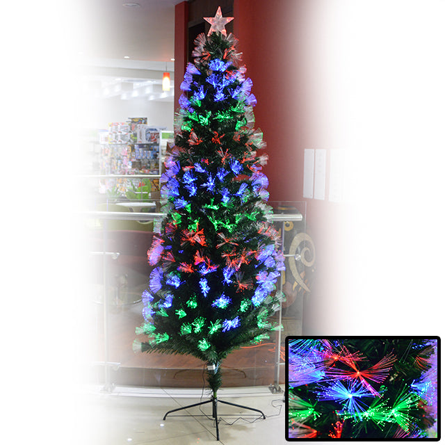 XMAS TREE 8FT WITH FIBRE OPTIC LIGHTS 320