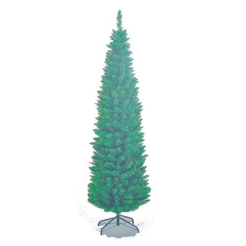 XMAS TREE PENCIL SHAPE 4FT 200TIPS W/METAL STAND