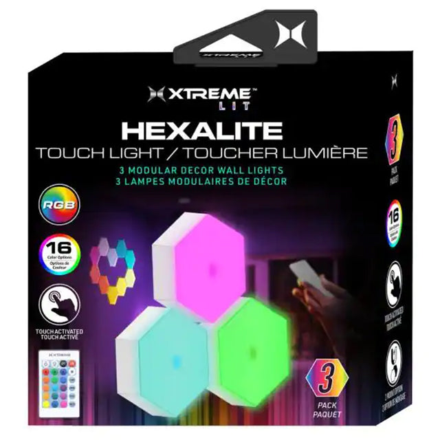 XTREME HEXALITE TOUCH LIGHTS 3PC WHITE