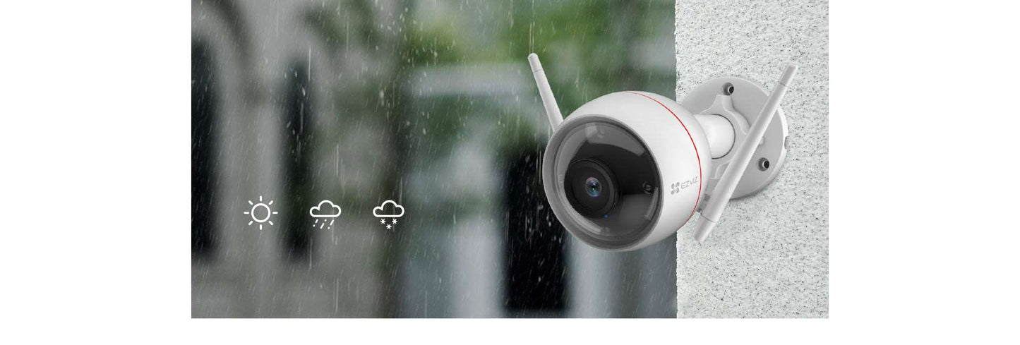 EZ Viz C3W Pro Outdoor Wifi security camera with light, color night vision