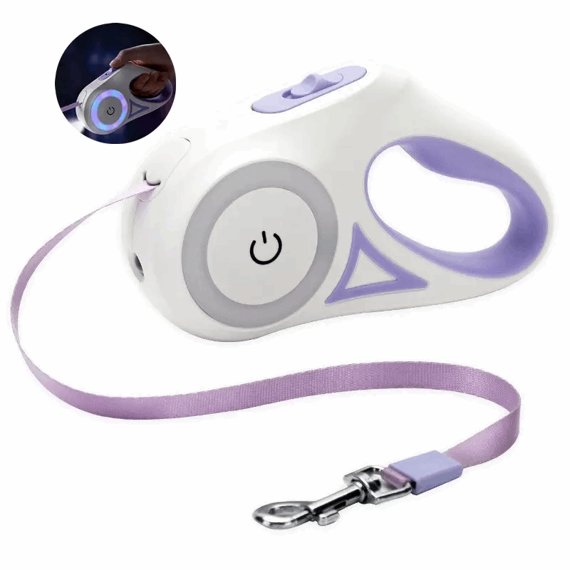 LED Retractable Pet Lead/Leash For Night time Walking