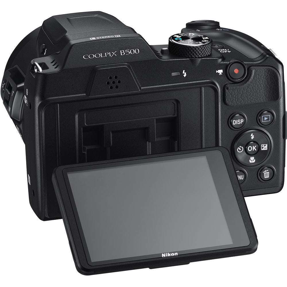 Nikon COOLPIX B500 Digital Camera (Black) (26506) + 32GB Card + Case + Card