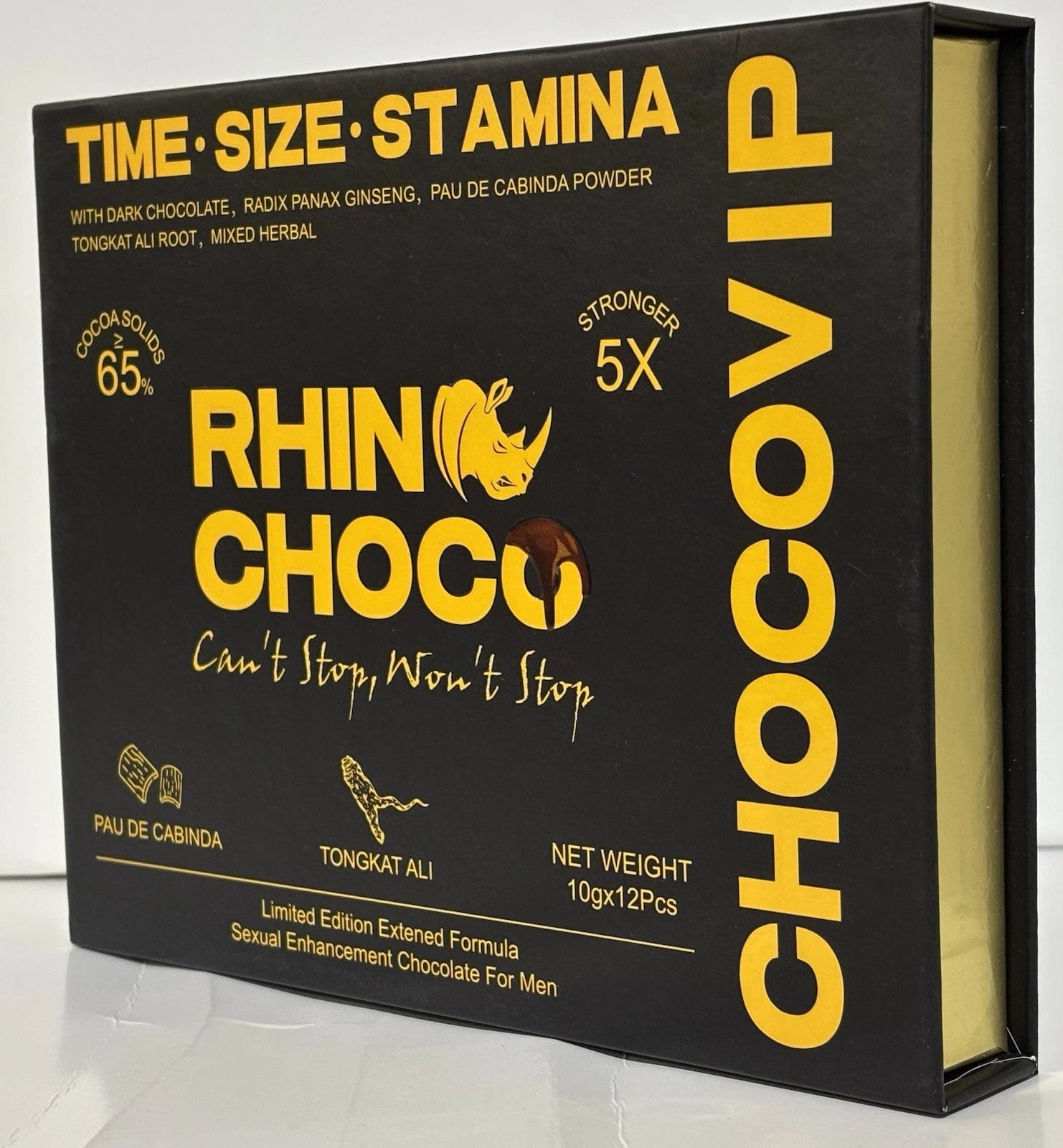 Rhino Choco for Men – 12 Pack – Premium Chocolate – Made in USA – Authentic