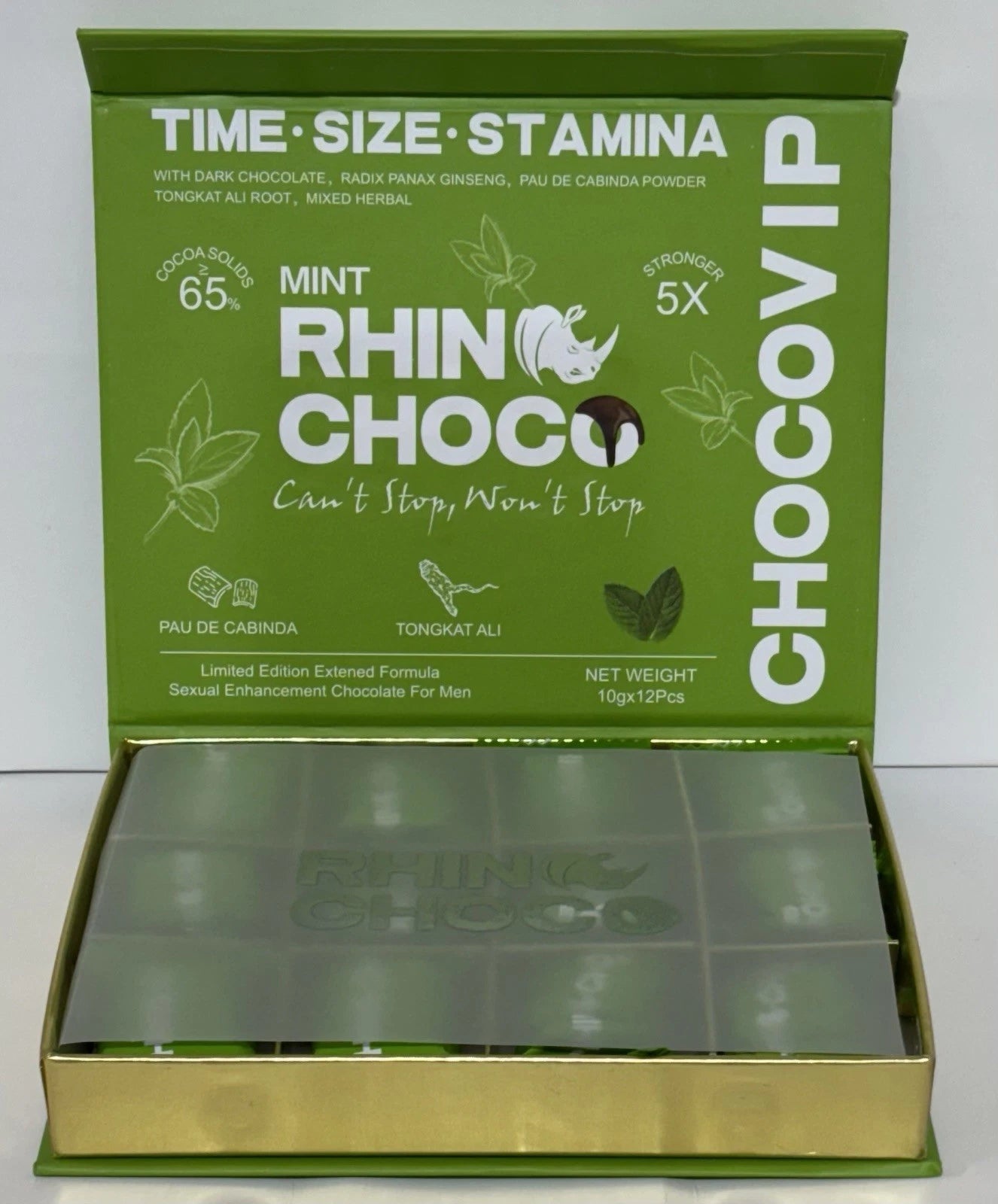 Rhino Choco for Men – 12 Pack – Premium Chocolate – Made in USA – Authentic