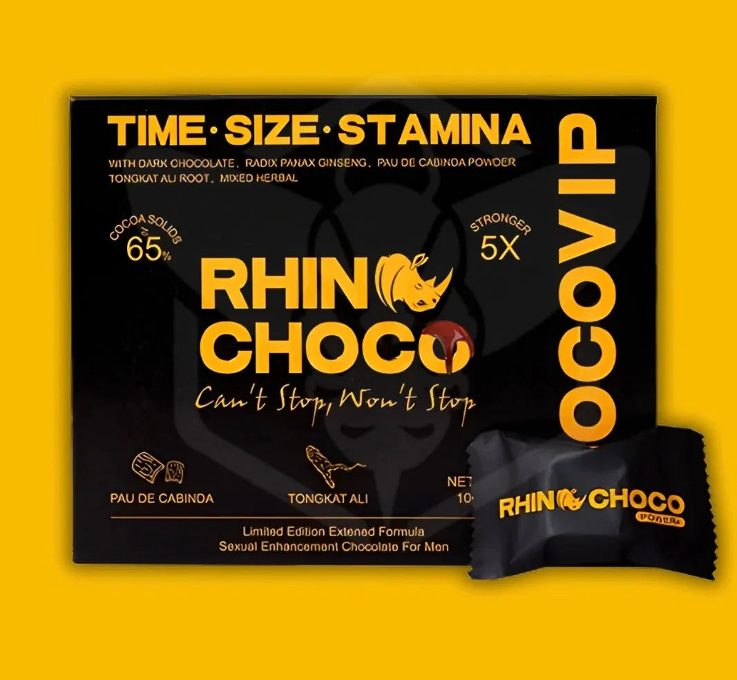 Rhino Choco for Men – 12 Pack – Premium Chocolate – Made in USA – Authentic