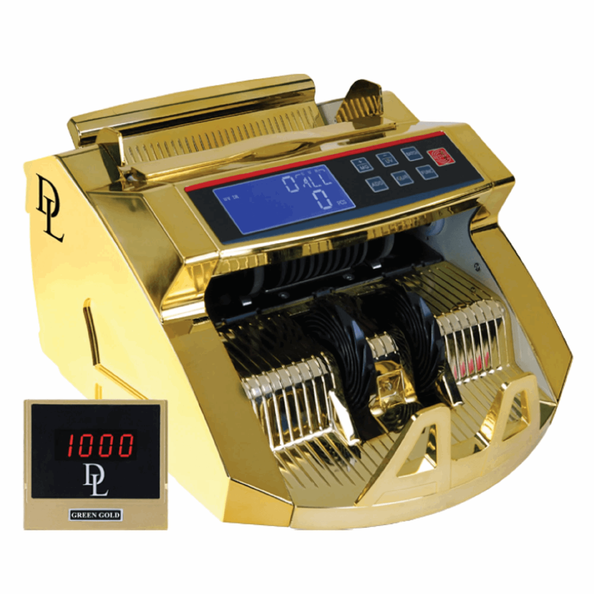Gold-Plated Money Cash Bill Counter with electronic display