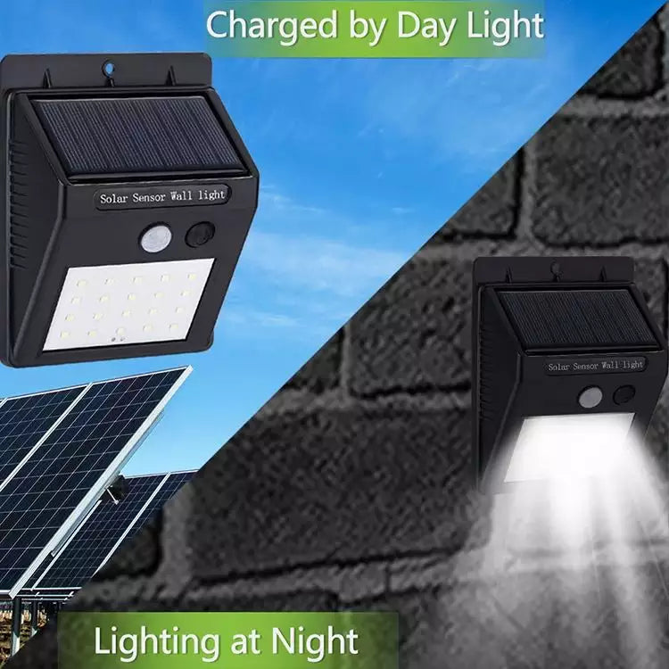 Solar Garden Outdoor Wall Night Led Pir Motion Sensor Light