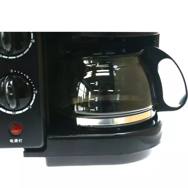 Kitchenware 3 in 1 Breakfast Machine w/toaster oven coffee pot frying pan