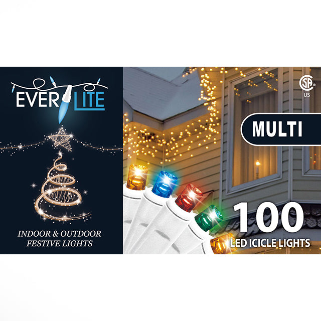 Everlite 100 string 5MM LED Icicle Lights