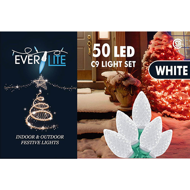Everlite 50 LED Lights White C9 CSA