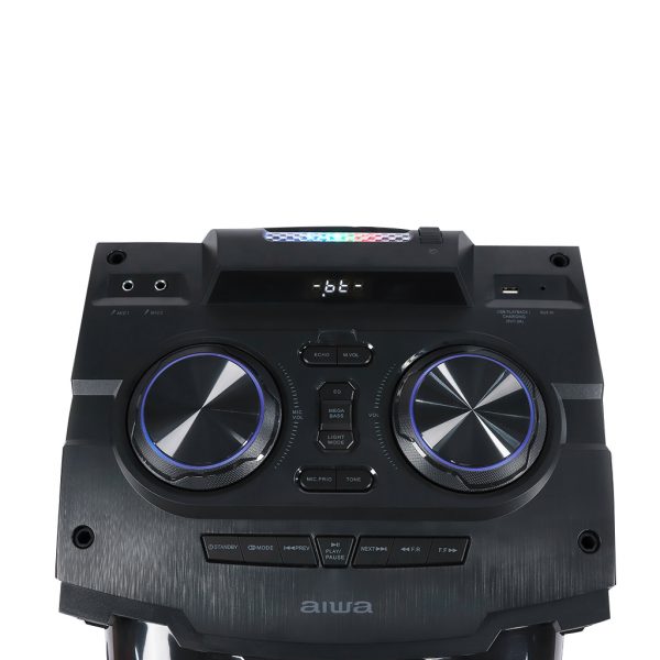 AIWA AWPOC11 – 500 WATTS SPEAKER SYSTEM AUDIO LED LIGHTS/ BLUETOOTH/ AUX/ USB