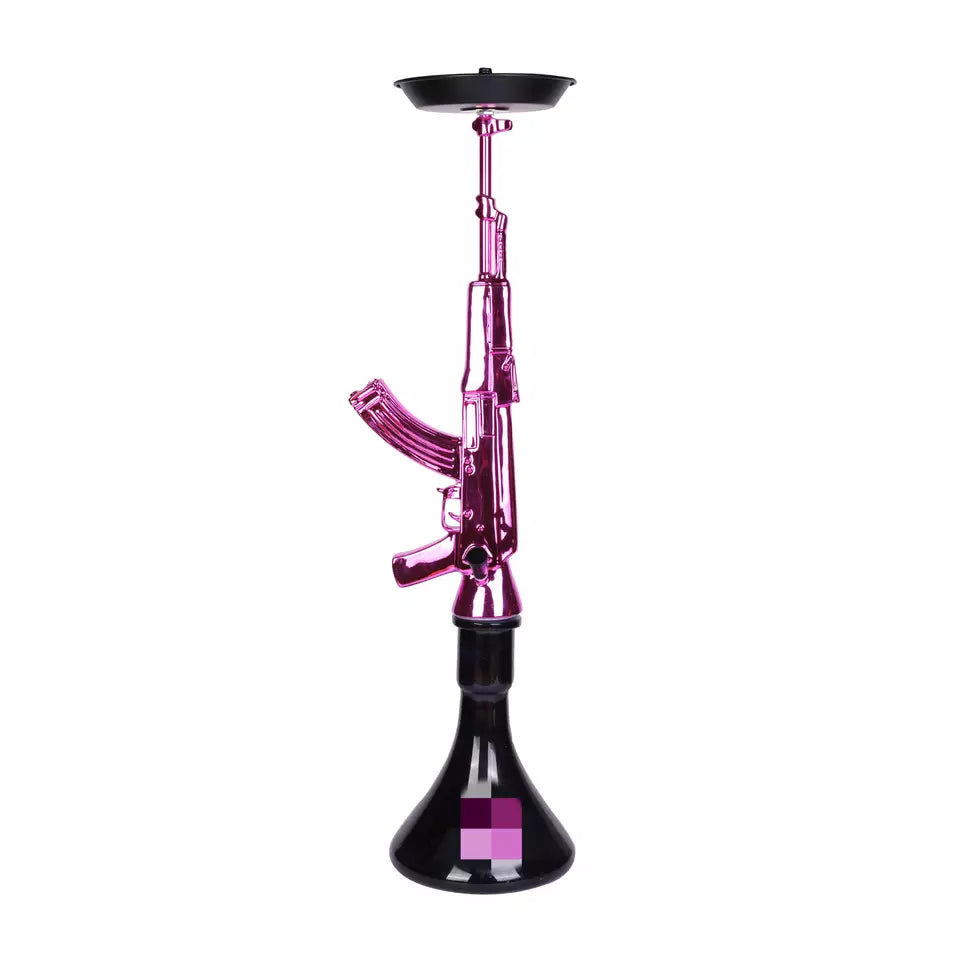 AK47 Epoxy Electroplated Large Hookah Shisha Made Of Anti-crack Craft Resin