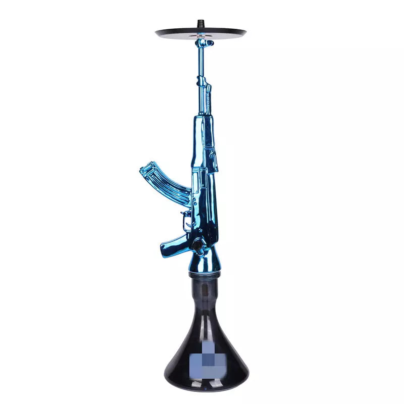 AK47 Epoxy Electroplated Large Hookah Shisha Made Of Anti-crack Craft Resin