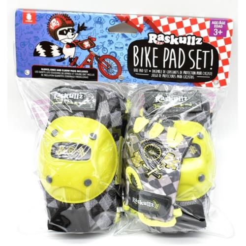 Bicycle Pad Set (Glove/Knee/Elbow) Acid Yellow