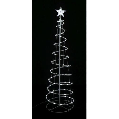 LED SPIRAL CHRISTMAS TREE 150cm FLASHING WHITE/WARM WHITE