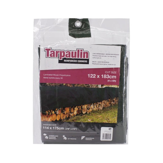 TARPAULIN W/REINFORCED CORNERS 4X6FT