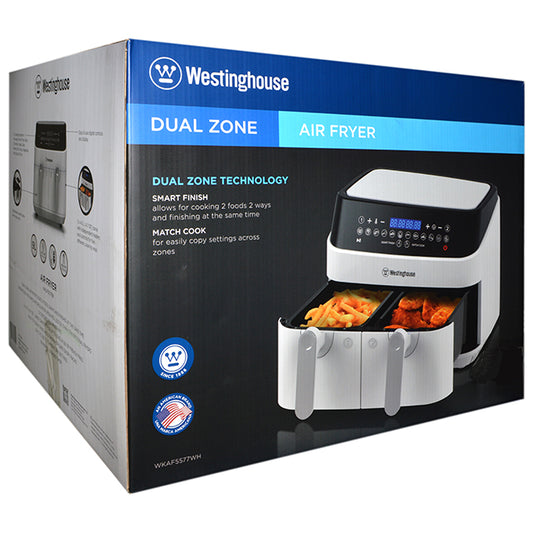 WESTINGHOUSE 4.7QT DUAL ZONE AIR FRYER WHITE