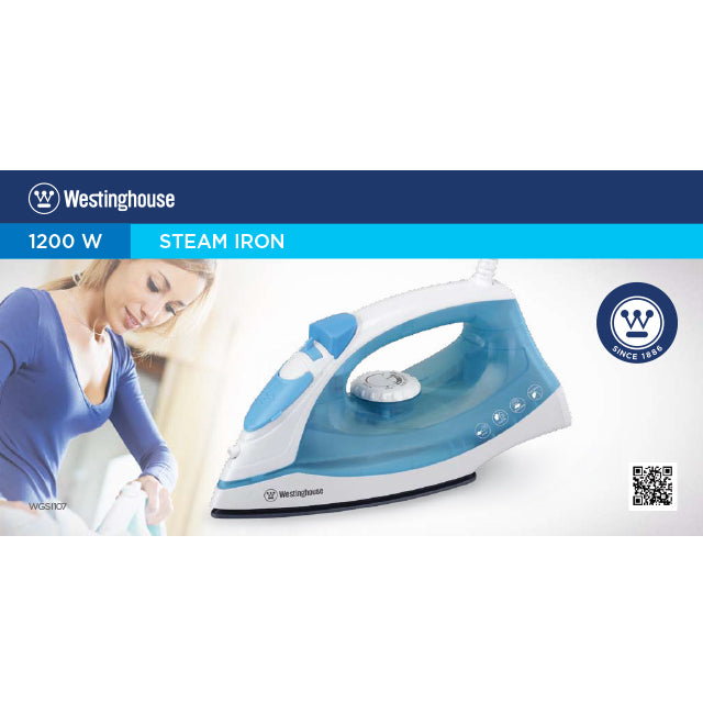 WESTINGHOUSE NON STICK 1200W STEAM IRON WITH CONTROLS