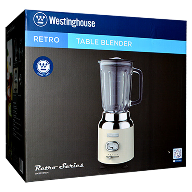 WESTINGHOUSE RETRO 1.5L GLASS BLENDER WHITE