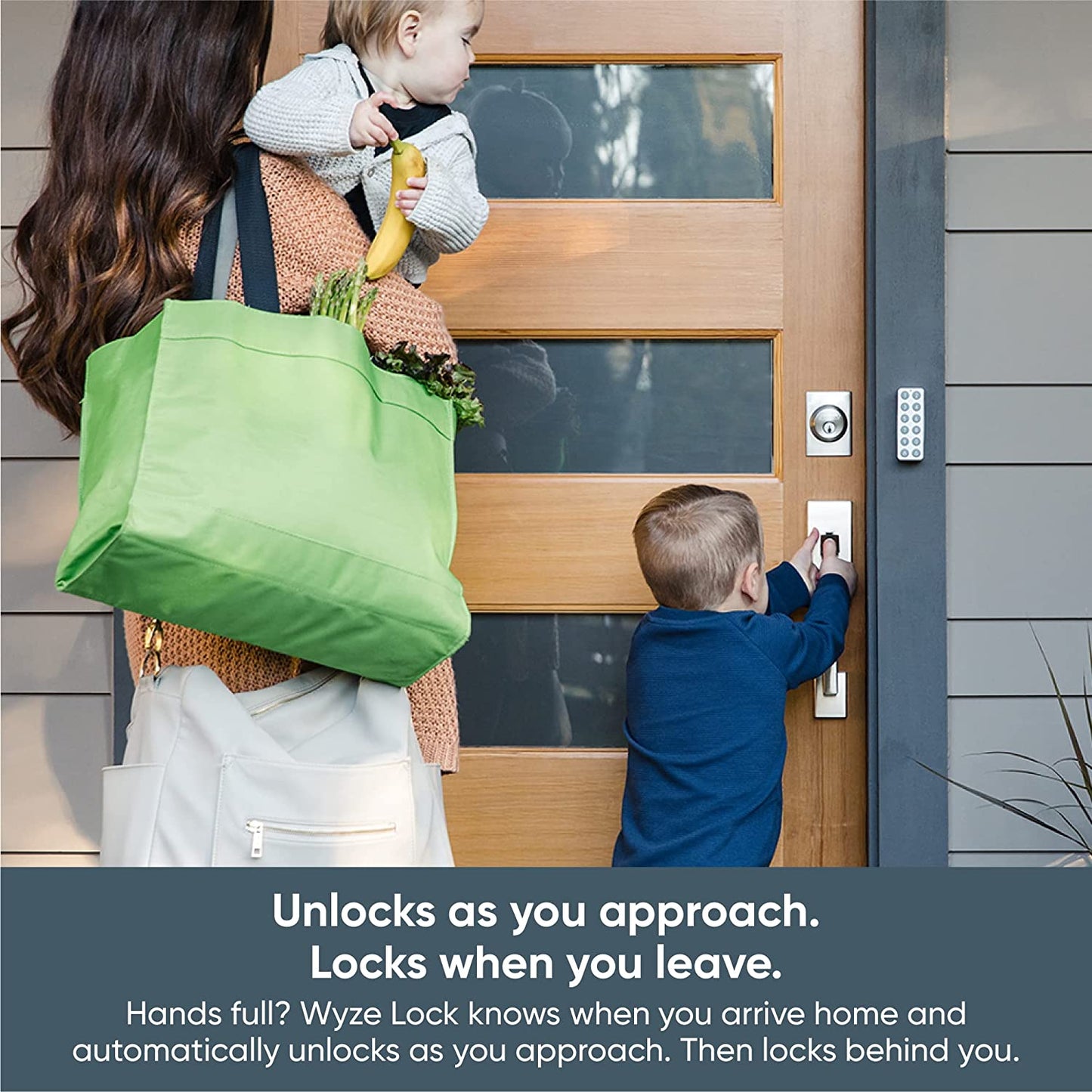 Wyze Lock WiFi & Bluetooth Enabled Smart Door Lock, Wireless & Keyless Entry, works with Amazon Alexa & Google Assistant, Fits on Most Deadbolts, Includes Wyze Gateway - A Certified for Humans Device